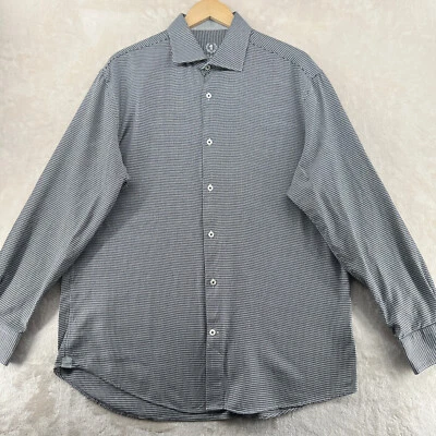 Bugatchi Uomo Men's Size 17.5-34/35 Check Cotton Long Sleeve Dress Shirt - Image 1 of 4
