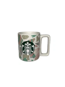 Taza de té de café Starbucks 12 OZ cristal geométrico confeti taza de acento metálico - Imagen 1 de 4