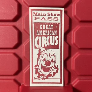 Boleto Great American Circus Main Show Pass admite uno sin usar vintage años 80 - Imagen 1 de 2