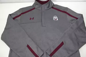MONTANA GRIZ UNDER ARMOUR GIACCA PULLOVER UOMO GRIGIO MEDIO MARRONE 1/4 ZIP - Foto 1 di 8