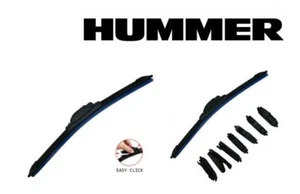 COPPIA 2 SPAZZOLE TERGICRISTALLI ANTERIORI  AUTO COMPATIBILE HUMMER - 8 ATTACCHI - Foto 1 di 3