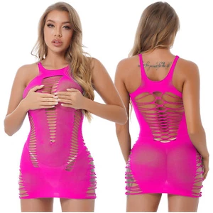 Vestido de lencería de mujer inhzoy Badydoll minivestido transparente excavación ropa de noche - Imagen 1 de 113