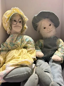 Oma und Opa glückliches Paar Puppen-Set. Handgefertigt viele Persönlichkeit - Bild 1 von 10