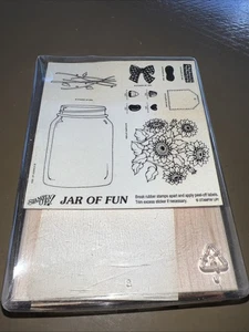 JARRO DE DIVERSIÓN Stampin'Up! Juego de sellos de goma girasoles etiqueta de arco de caramelo - Imagen 1 de 2