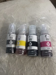 Hiipoo Brand Epson 502 Ink Type Dye 4. Butelki uzupełniające, 100ml -M-Bk-Y-GY - Zdjęcie 1 z 6