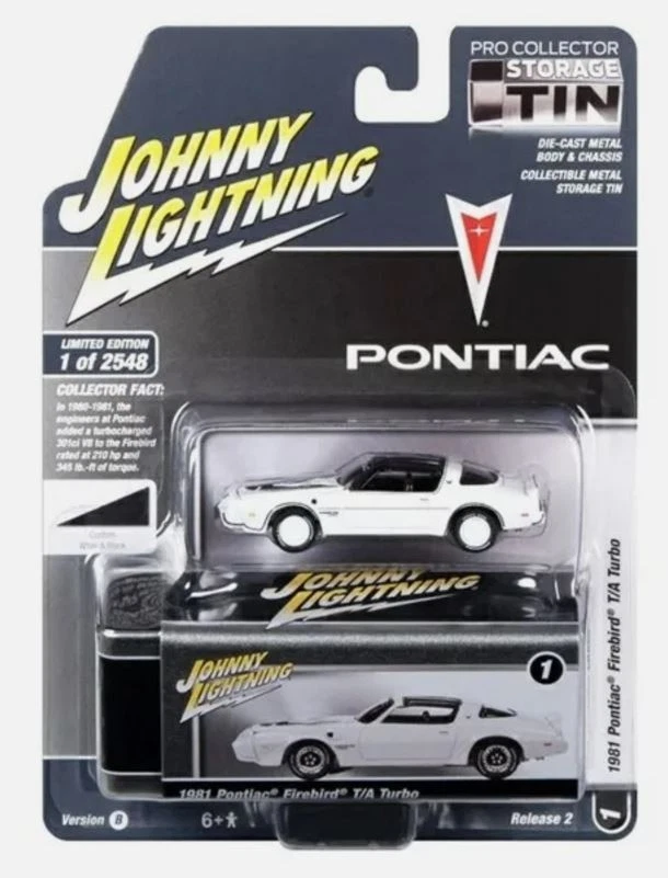 JOHNNY LIGHTNING,PONTIAC Firebird T/A Turbo 1981 White from the COLLECTOR TIN... - Image 1 of 1