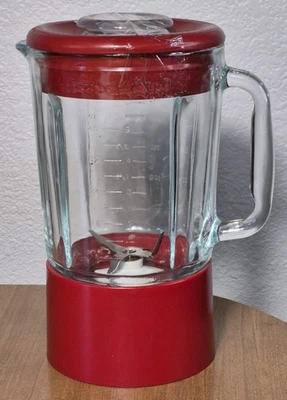 正品 KitchenAid 搅拌机 KSB5 40 盎司/5 杯红色玻璃替换水罐 — 第 1/4 张图片