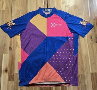 Gran Fondo Mens 2 X-Large Jakroo Full Zip Short Sleeve 3 Pocket Cycling Jersey - Imagem 1 de 4