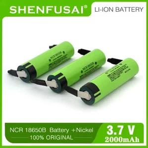 NCR 3.7V 2000mAh Top Button Rechargeable Battery for Flashlight - Picture 1 of 5