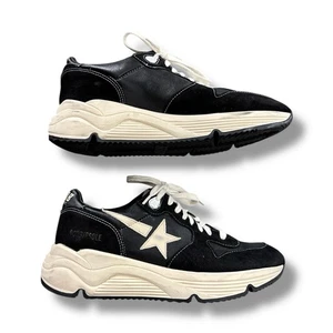 Golden Goose Sneakers Womens 38 / 8 Running Sole Black White Italy Designer Shoe - Picture 1 of 12