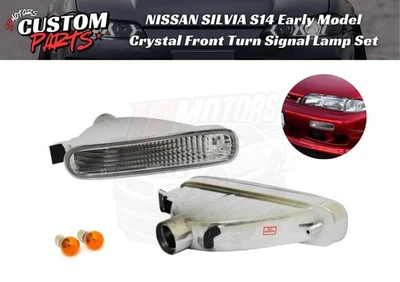 Juego de luces de señal de giro delanteras de cristal ClearLens JDM para Nissan Silvia S14 Early M Foto 1 de 4