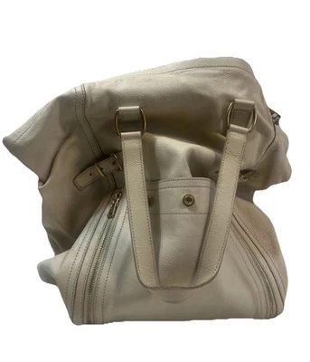 Bolso de Mano YSL Yves Saint Laurent Downtown Asa Superior Hobo Marfil Foto 1 de 4