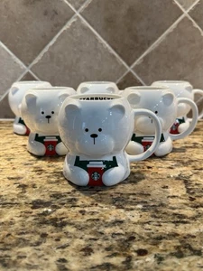 Set 6- STARBUCKS 2025 BEARISTA POLAR BEAR Coffee/Cup/Mug-Limited Edition-Barista - Picture 1 of 7