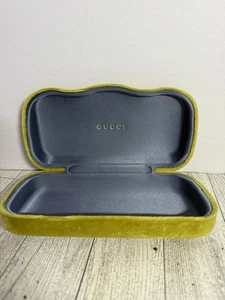 GUCCI Terciopelo Lujo Gafas de Sol Gafas Estuche Chartreuse Tamaño Mediano - Imagen 1 de 12
