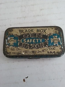 Gem Blade Box with no blade--Some  erosion to the brass paint - Picture 1 of 3