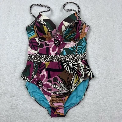 Bleu Rod Beattie Run Wild Tropical Print Women’s One Piece Swimsuit Size 6 - Image 1 of 4