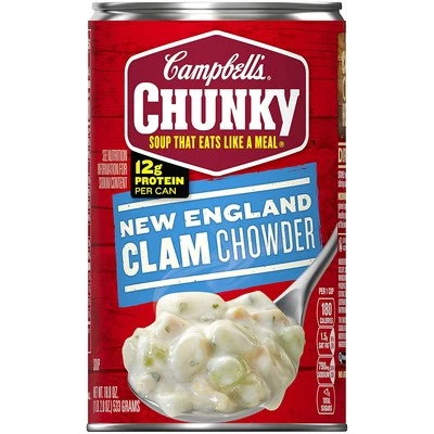 Campbell's Chunky New England Clam Chowder Soup, 18.8 Ounce - Image 1 of 4