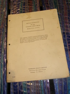 Hammond Akkordorgel SERVICE INFORMATION Modell S, S-1, S-4. service reparaturanleitung - Bild 1 von 8