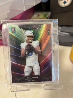 1/1 🔥 2023 Wild Card WildChrome Pro Look Max Duggan RC 1/1 La Chargers Chargers - Image 1 of 3