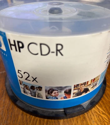 Mídia CD-R HP 52x 700MB 80 minutos - Pacote com 50 / 20 faltando / 30 esquerda caixa aberta - Imagem 1 de 2