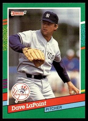 1991 Donruss Dave LaPoint New York Yankees #481 - Image 1 of 2