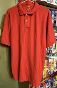 L.L. Bean Poloshirt Herren Large Tall Pullover Kragen Freizeit ROT - Bild 1 von 6