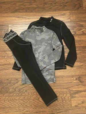 Lote de Pantalones Atléticos Champion Talla Niños M 8-10 Compresión Forrados Capa Base Foto 1 de 4