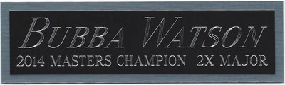 PLACA DE IDENTIFICACIÓN BUBBA WATSON PARA PALO DE GOLF AUTOGRAFIADA FIRMADA PGA-BOLSA-FOTO-BANDERA-PIN Foto 1 de 2
