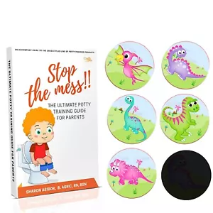 Töpfchentraining Toilette Farbwechsel Rosa Dinosaurier Kleinkind Aufkleber I 5er Pack - Bild 1 von 5