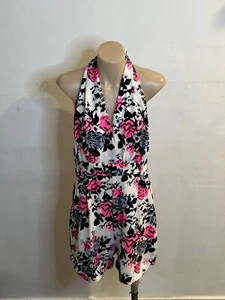 Women's Ally Halter Neck Short Jump-Suit - Size 12 - Picture 1 of 4