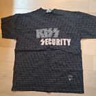 Vintage 1995 KISS Konvention SECURITY All Over print ALL SPORT XL Official merch