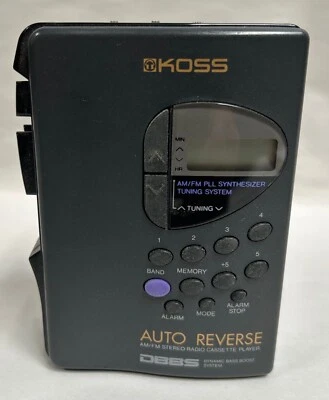 Reproductor personal portátil casete radio AM/FM estéreo Koss PP-105Y de colección (A5) Foto 1 de 4