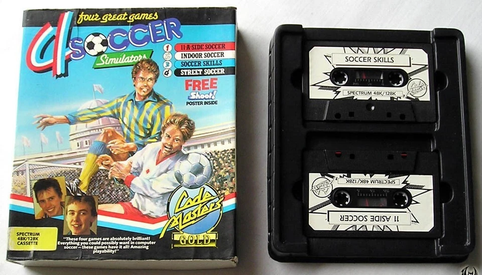 Sinclair ZX Spectrum 48K Juego - 4 Simuladores De Fútbol - Codemasters - Probado - Imagen 1 de 1