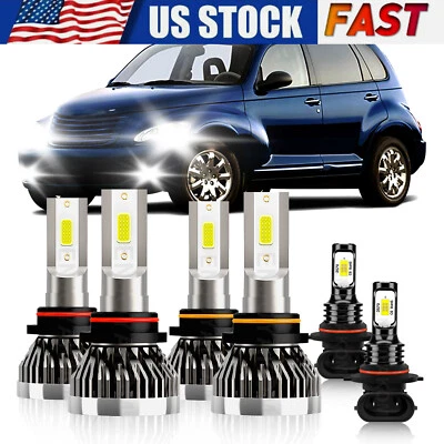 For Chrysler PT Cruiser 2006-2010 6X LED Headlight Hi/Lo Beam+Fog Light 6000K — 第 1/4 张图片