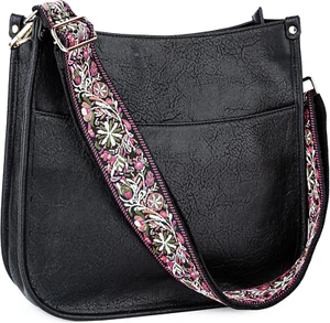 Vegan Leather Crossbody Fashion Shoulder Bag Purse with Adjustable Strap - Picture 1 of 6
