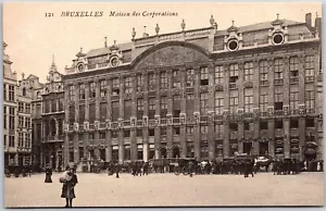 Postal antigua BRUXELLES Maison des Corporations Bélgica edificio frontal - Imagen 1 de 2