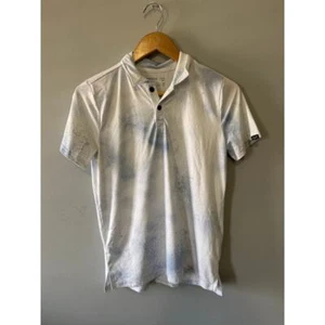 Boys Abercrombie Kids Size 13/14 Performance Polo Shirt White & Blue  - Picture 1 of 4