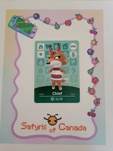 Carte amiibo Chief #086 Animal Crossing authentique jamais numérisée - Photo 1/3