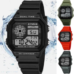 SYNOKE Hombre Reloj Digital Impermeable Multifunción Reloj Pulsera Deportes Aire Libre Regalo - Imagen 1 de 34