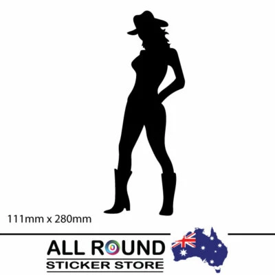28cm Cowgirl  car sticker decal for 4wd car vehicle tailgate window ute - Image 1 of 3