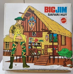 Vintage Mattel Big Jim Safari Hut Carry Case Playset #7628 - Nice - Picture 1 of 6