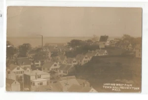 RPPC PROVINCETOWN MASSACHUSETTS MASS MA LOOKING WEST PM 1913 REAL PHOTO POSTCARD - Picture 1 of 1