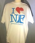 I Love / Heart Niagara Falls See Sight Tours Canada Xl White Graphic T-Shirt Tee