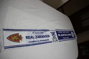 Schal Spiel Von UEFA Cup Zwischen Real Zaragoza Und FK Austria Wien Cintage - Picture 1 of 1