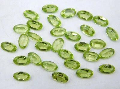 3x5 MM Natürlich Peridot Oval Schnitt Menge Lose Edelstein für Schmuck Machen - Bild 1 von 3