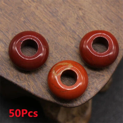 50Pcs 14x8mm Natural Rainbow Jasper Rondelle Large Hole Beads Spacer Bead HT604 - Image 1 of 4