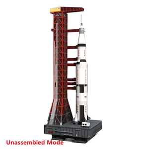 1:300 DIY USS Saturn V Rocket&Launch Pad Unassembled Paper Model Handmade Gift - Picture 1 of 11