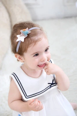Toddler Newborn Baby Girl Lace Elastic CottonStar Headband Hair Band Accessories - image 1 of 2