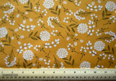 Brother Sister Mostaza Bosque Floral Edredones Ropa 1/4 yarda 100% Tela Algodón Foto 1 de 2