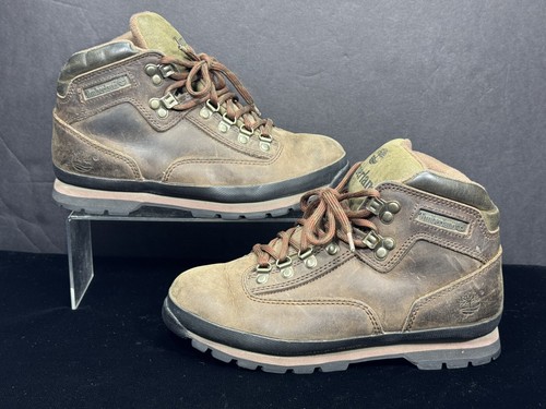 Stivali Timberland Euro Hiker Trail da donna taglia 9M in pelle marrone con lacci 95310